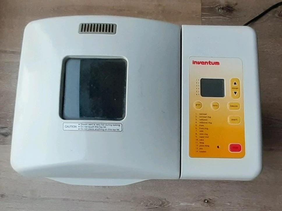 Broodbakmachine Inventum, Gebruikt, 800 tot 1200 gram deeg, Kijkvenster, Ophalen