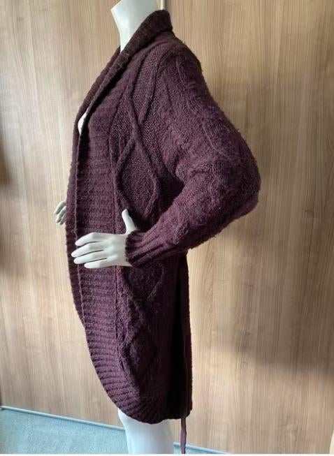 Cardigan van Just B Bordeaux rood met Alpacawol Vest, Maat 38/40 (M), Just B., Ophalen of Verzenden, Zo goed als nieuw