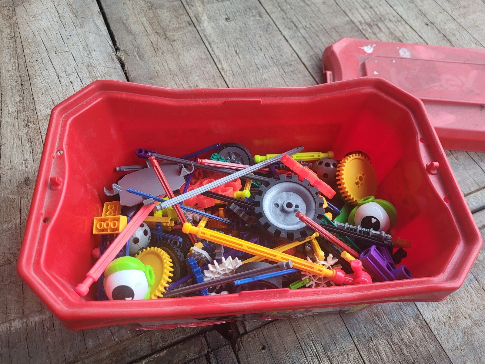 K'nex Value Tub 400 stuks - Bouwplezier voor 7+, Kinderen en Baby's, Speelgoed | Bouwstenen, Ophalen, Gebruikt, K'nex