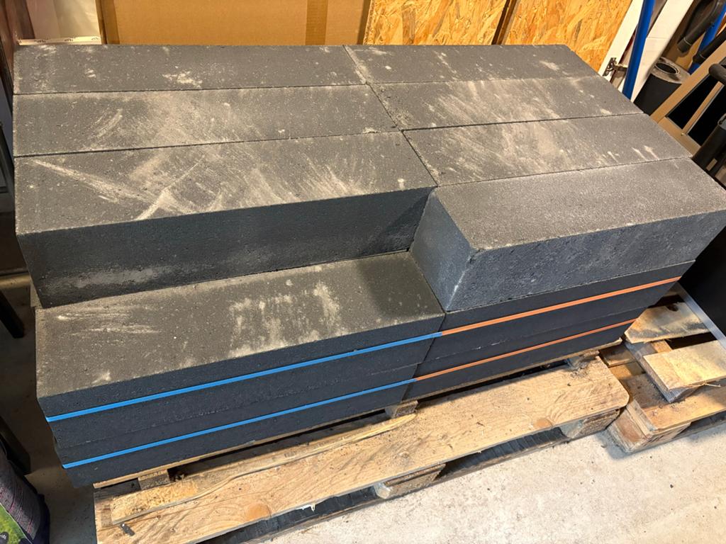23 stuks betonnen stapelblokken 60x15x15 cm, Ophalen, Nieuw, Minder dan 25 cm, Border