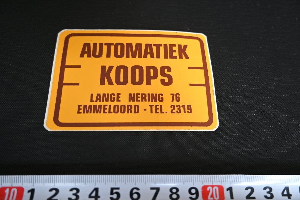 sticker Emmeloord AUTOMATIEK KOOPS Lange Nering 76, Ophalen, Zo goed als nieuw