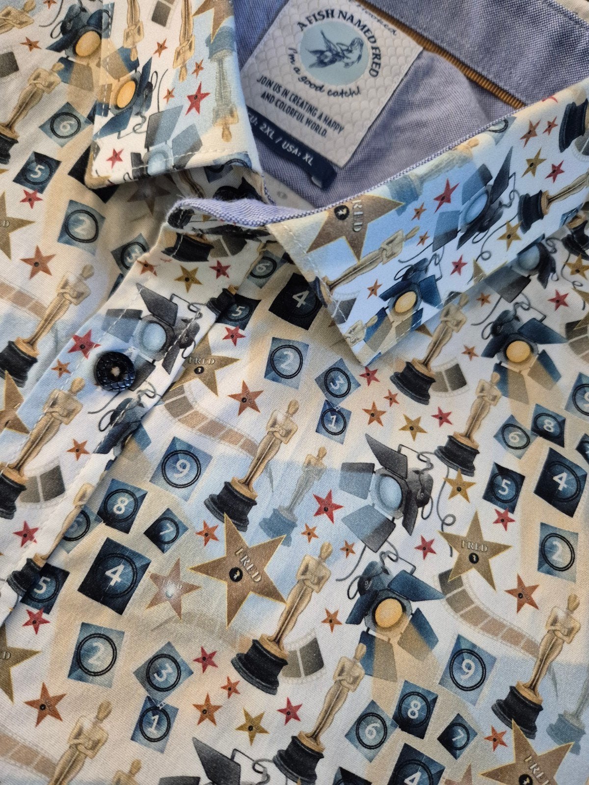 A Fish Named Fred blouse overhemd Film prints Maat XL, Kleding | Heren, ., A Fish Named Fred, Zo goed als nieuw, .