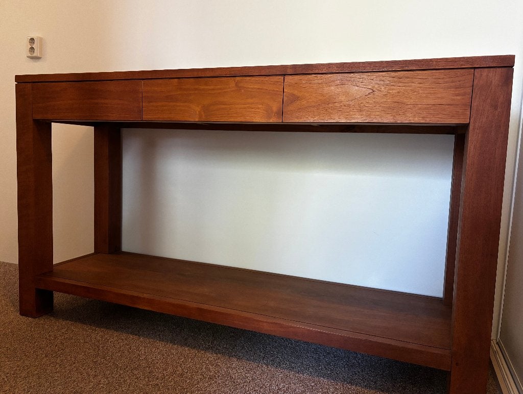 Teakhouten Sidetable, Ophalen, 100 tot 150 cm, Teakhout, Zo goed als nieuw