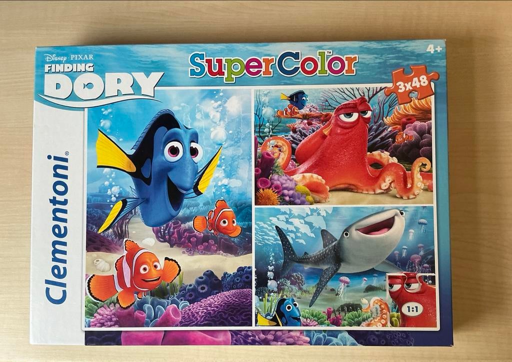 DISNEY PIXAR - Finding Dory super color puzzel 3x48 stukjes, Kinderen en Baby's, Speelgoed | Kinderpuzzels, Ophalen of Verzenden