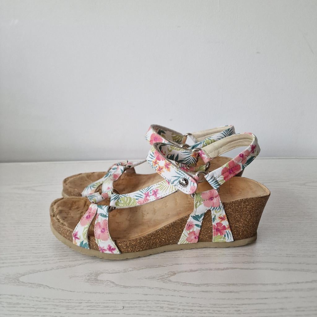Panama Jack sleehak sandalen maat 41 W. Bloemmotief, Overige kleuren, Verzenden, ., Sandalen of Muiltjes