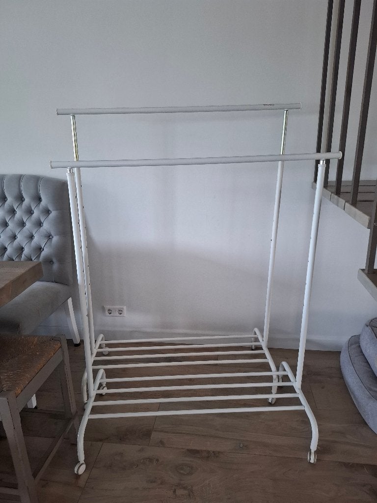 IKEA RIGGA kledingrek wit - 2 stuks, Ophalen