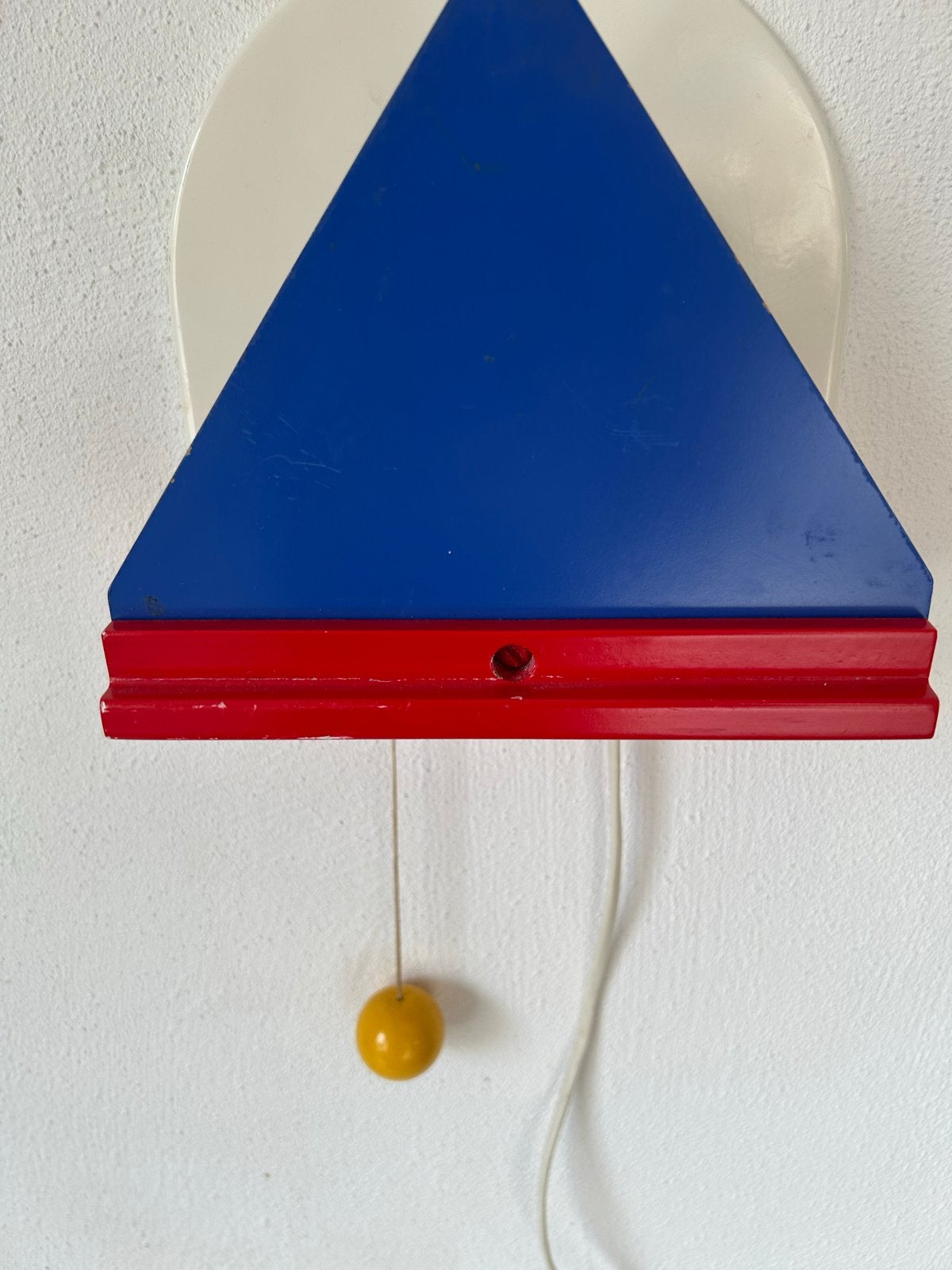Vintage Wandlamp Memphis Stijl - Rood, Blauw, Wit, Kunststof, Gebruikt, Meerkleurig, Ophalen of Verzenden