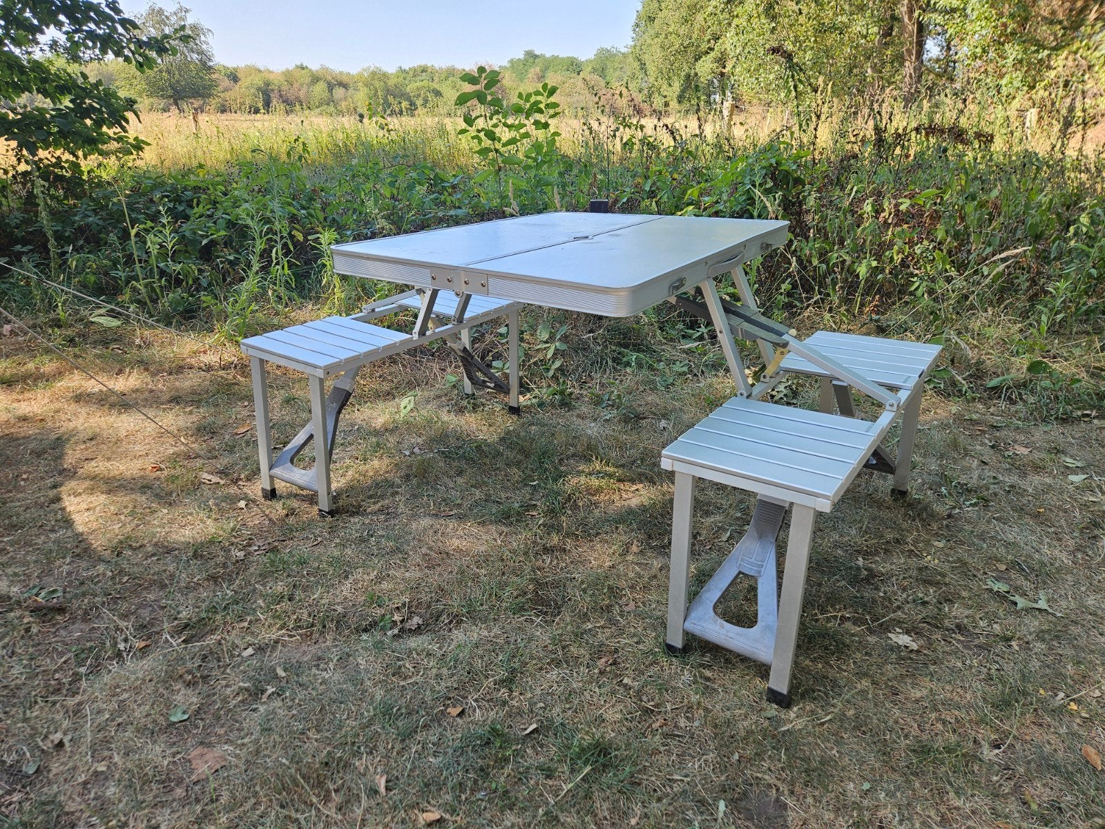 Eurotrail Camping Picknicktafel - Compact en Draagbaar, Caravans en Kamperen, Kampeermeubelen, Ophalen, Gebruikt, Campingtafel
