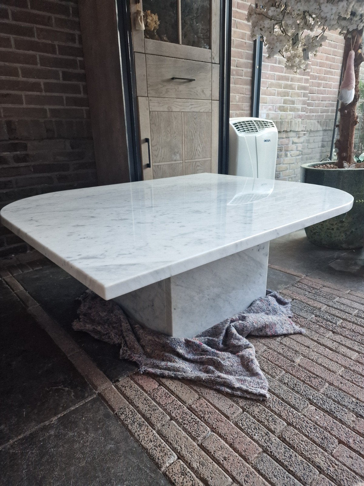 Marmeren (Carrera) Salontafel, Ophalen, Rechthoekig, Overige materialen