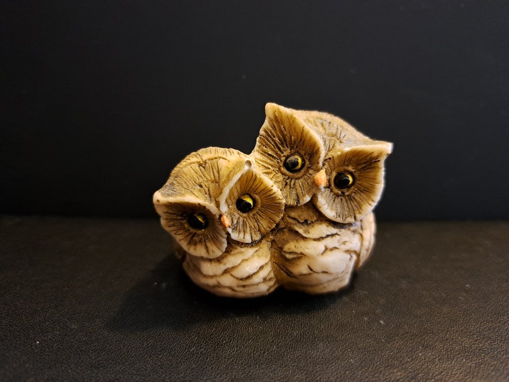 Schattig beeldje van twee uilen - decoratie, Ophalen of Verzenden, Zo goed als nieuw, Dier