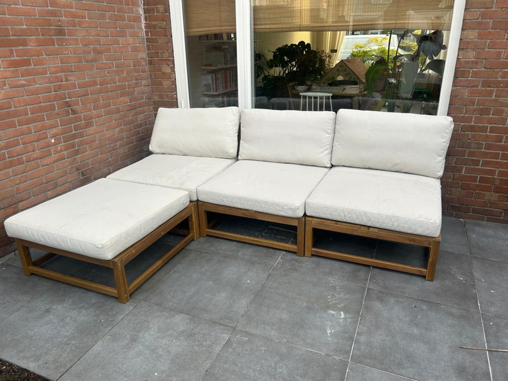 NÄMMARÖ IKEA 3 zits loungeset zo goed als nieuw, Ophalen, Zo goed als nieuw, Hout, Eettafel