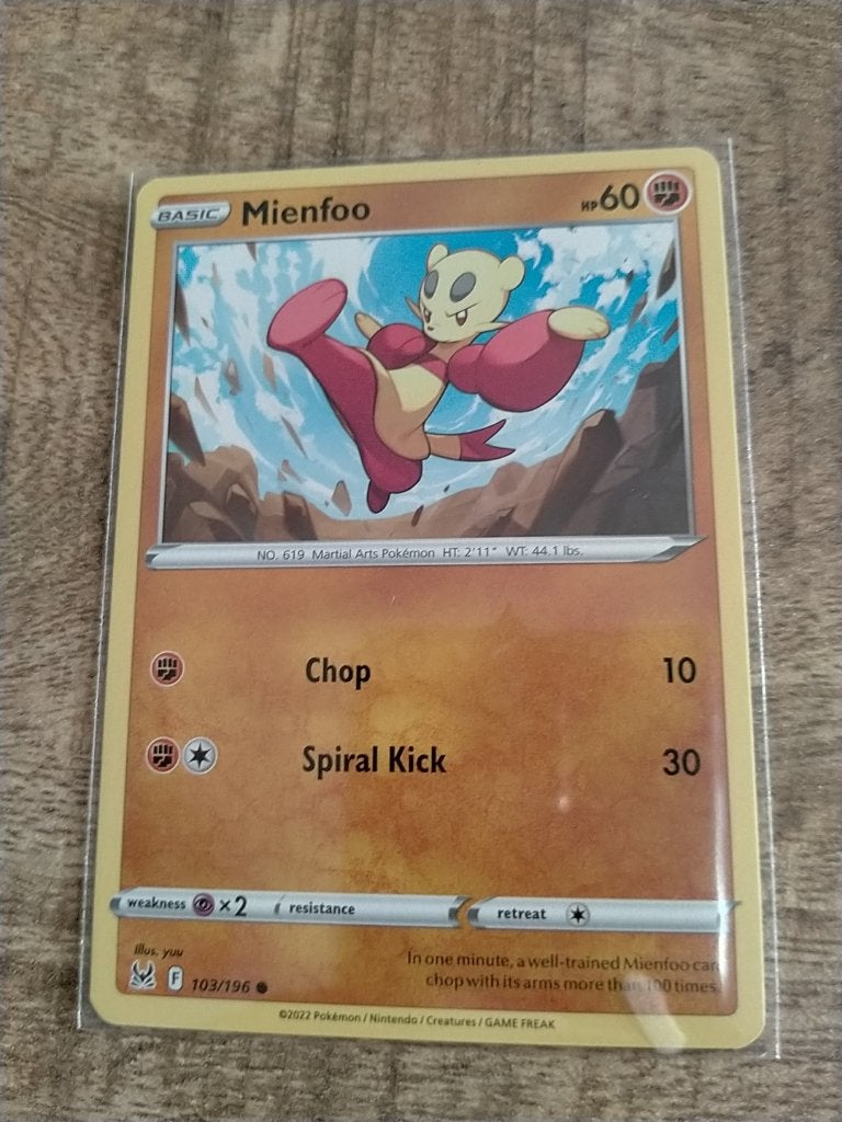 Pokemon Lost Origin , Mienfoo 103/196, Verzenden, Zo goed als nieuw, Losse kaart