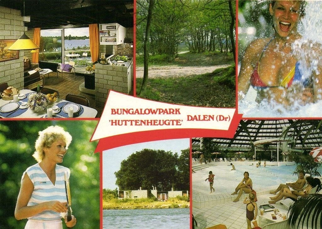 Bungalowpark Huttenheugte, Dalen Dr] - 6 afb o.a. zwembad -, Ophalen of Verzenden, 1980 tot heden, Gelopen, Drenthe
