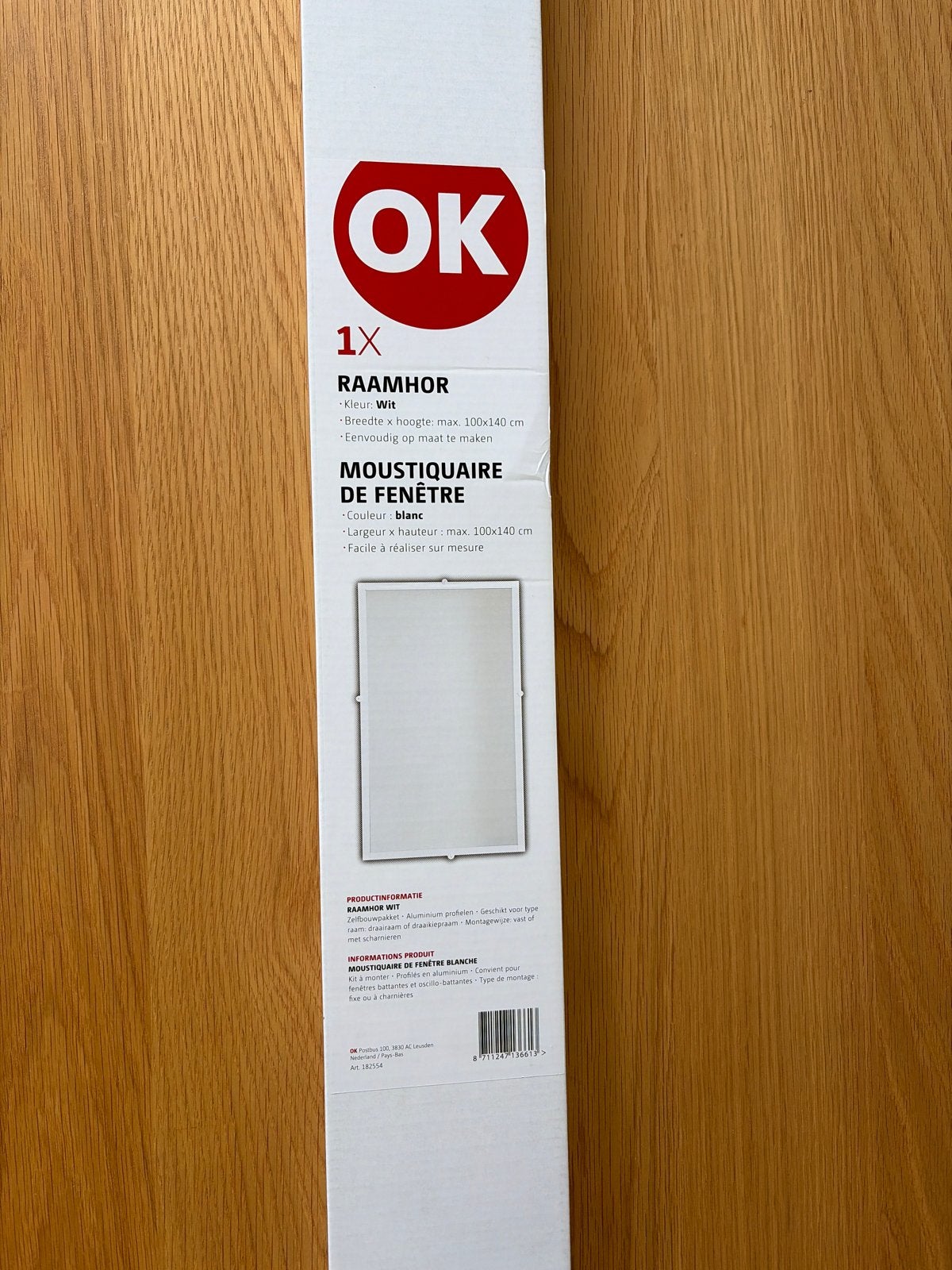 Gamma Raamhor Wit - Nieuw in doos Max. 100x140cm, Ophalen, 80 tot 100 cm, Overige typen, Minder dan 200 cm