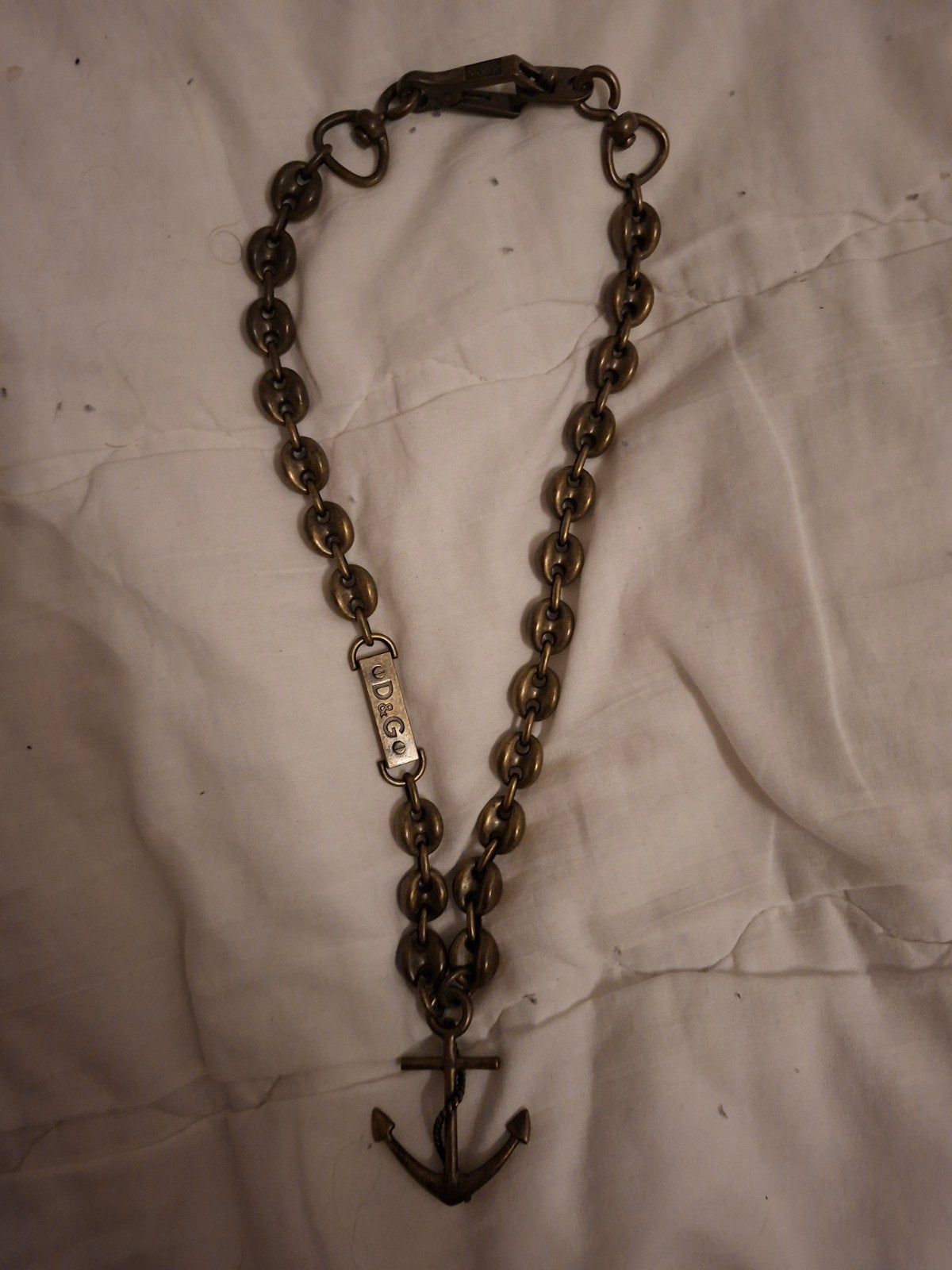 D&G ketting met ankerhanger, Gebruikt, Ophalen of Verzenden, Goud, Overige materialen