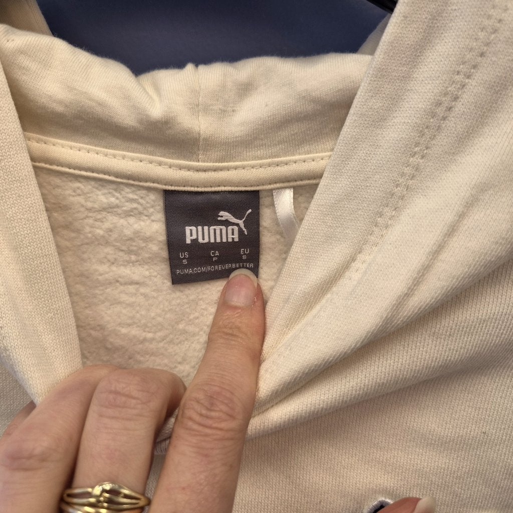 PUMA 75 Years dames hoodie crème maat S + print achter 52174, Service@puma.com, Puma SE, Puma, Ophalen of Verzenden