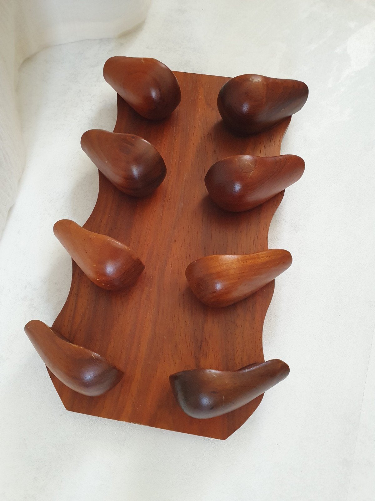 Vintage 8-pijps wandrek Ro-El Italië van gepolijst hout, Ophalen of Verzenden