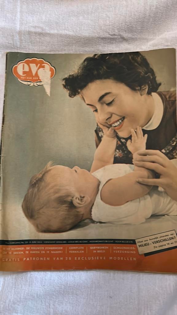Tijdschrift “Eva” juni 1954, Ophalen of Verzenden, 1940 tot 1960, Tijdschrift