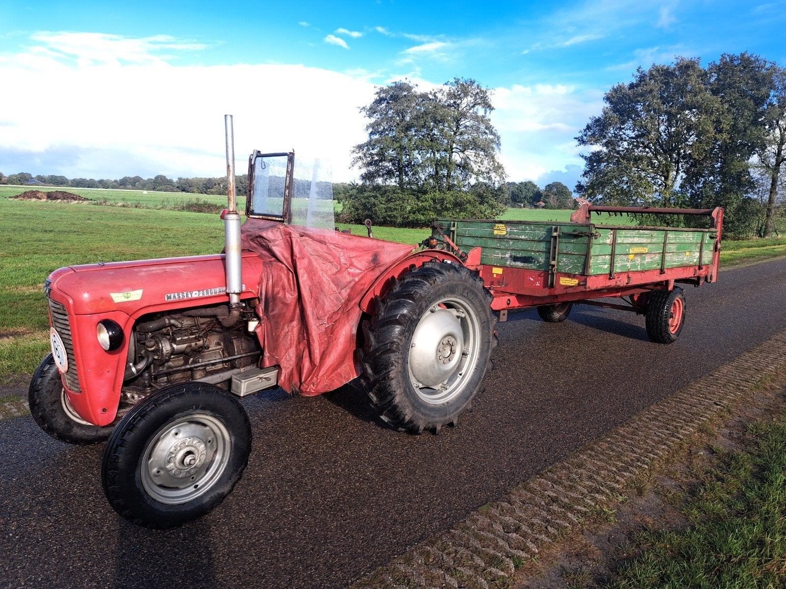 massey ferguson tractor agrarisch meststrooier MF35 Werktuig, Ophalen, Tot 2500, Oldtimer, Tot 80 Pk