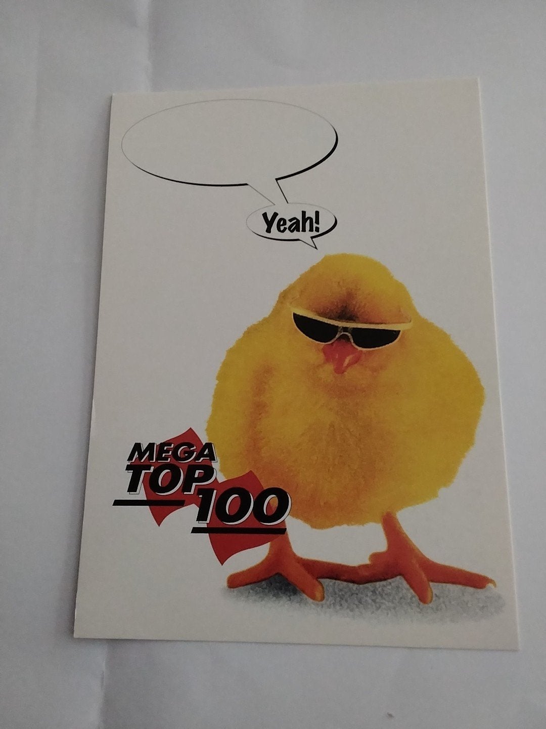 Mega Top 100 Boomerang Ansichtkaart Kuiken Zonnebril, Verzamelen, Ophalen of Verzenden, 1980 tot heden, Ongelopen