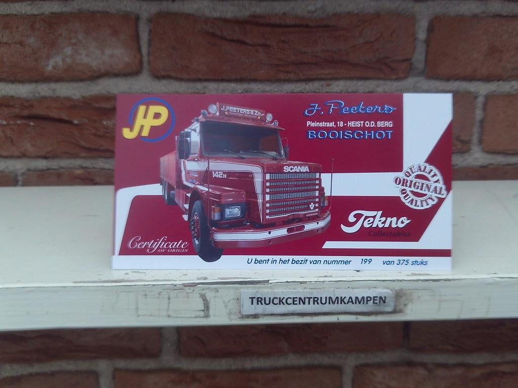 Tekno  Scania  142  Torpedo  van  J.  Peeters., Hobby en Vrije tijd, Ophalen of Verzenden, Nieuw, Bus of Vrachtwagen, Tekno