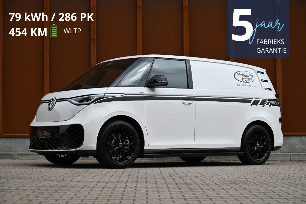 Volkswagen ID. Buzz Cargo LONG RANGE+ | 454 km | 5 jr gar., Auto's, Automaat, Zwart, Volkswagen, Wit