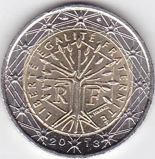 2 euro 2013 Frankrijk, Ophalen of Verzenden, Frankrijk, 2 euro, Losse munt