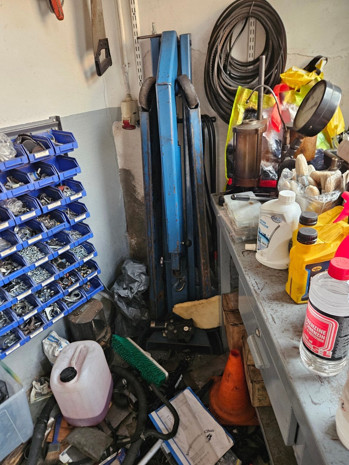 Verrijdbare motortakel - Ideaal voor garage of werkplaats, Ophalen, Gebruikt, Handmatig
