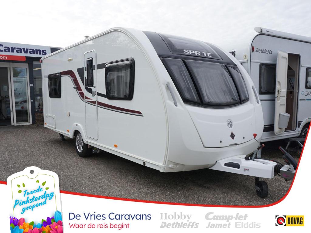 Sprite Cruzer 480 SR tent,mover,airco,zonpan., Caravans en Kamperen, Caravans, Standaardzit, Schokbreker, Overige typen, Bedrijf
