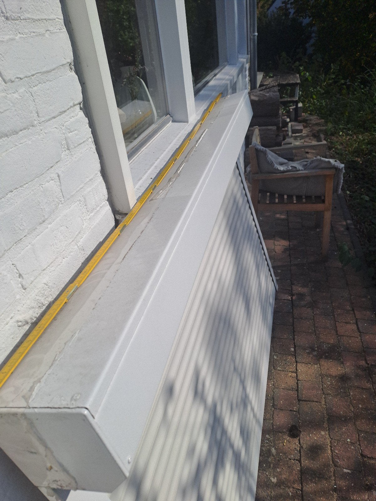 Rolluik 169,5 cm breed x 115,5 cm hoog, Doe-het-zelf en Verbouw, Ophalen, Gebruikt, 150 tot 200 cm, Wit