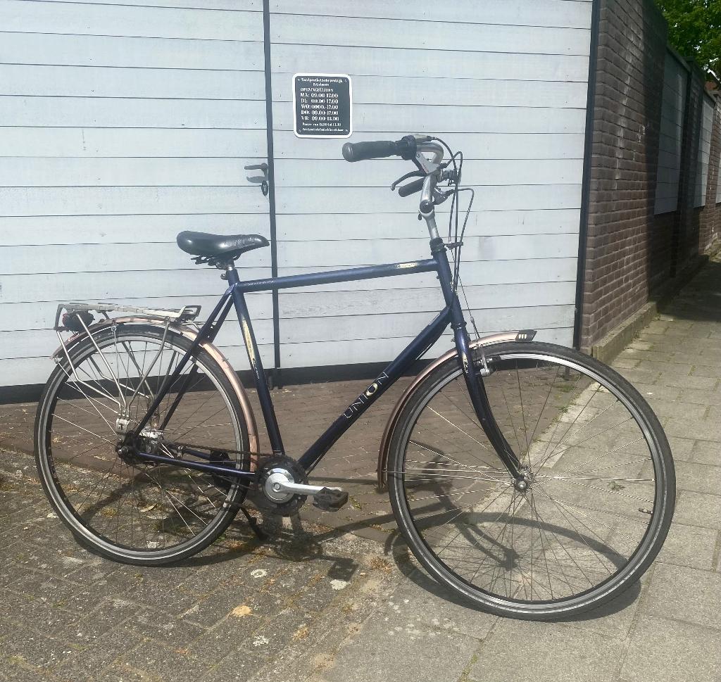 herenfiets, Fietsen en Brommers, Gebruikt, Velgrem, 57 tot 61 cm, Ophalen