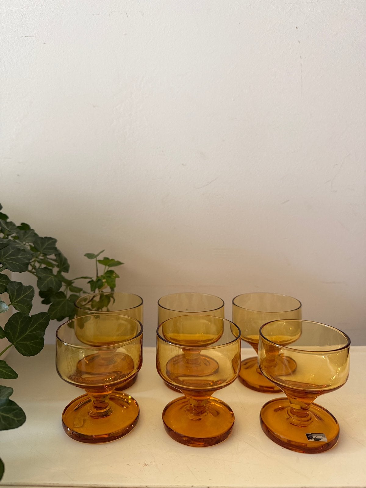 Set van 6 vintage italiaanse coupé glazen