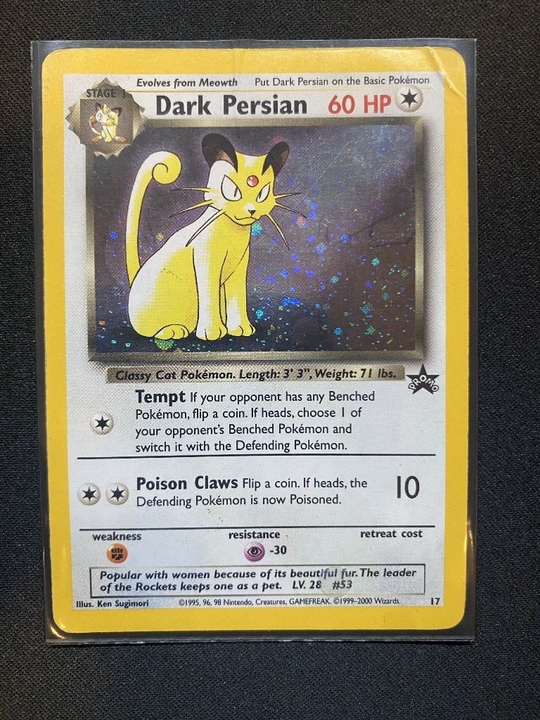 pokemon Dark Persian, Ophalen of Verzenden, Gebruikt, Losse kaart, Foil
