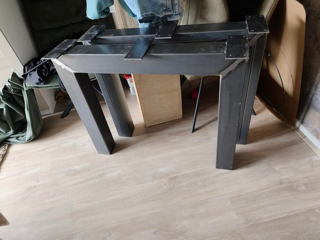 Stalen N tafelpoten, Ophalen, Rechthoekig, 50 tot 100 cm, 50 tot 100 cm