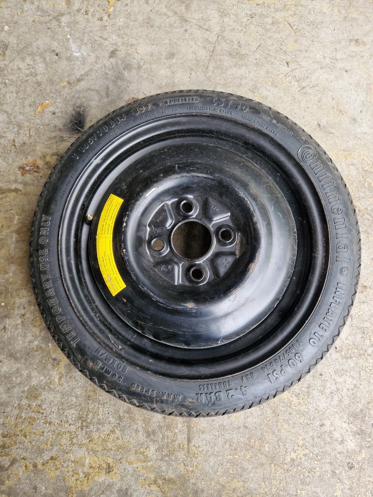 Continental thuiskomer 15 inch T105/70R14, Ophalen of Verzenden, Nieuw