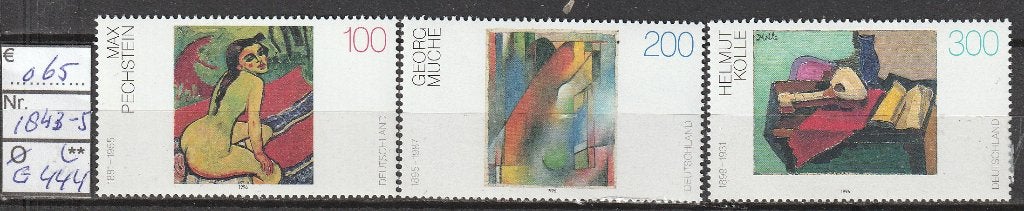 Bund Schilderkunst Michel 1843-5 Nr.G444p, Verzenden, BRD, Postfris