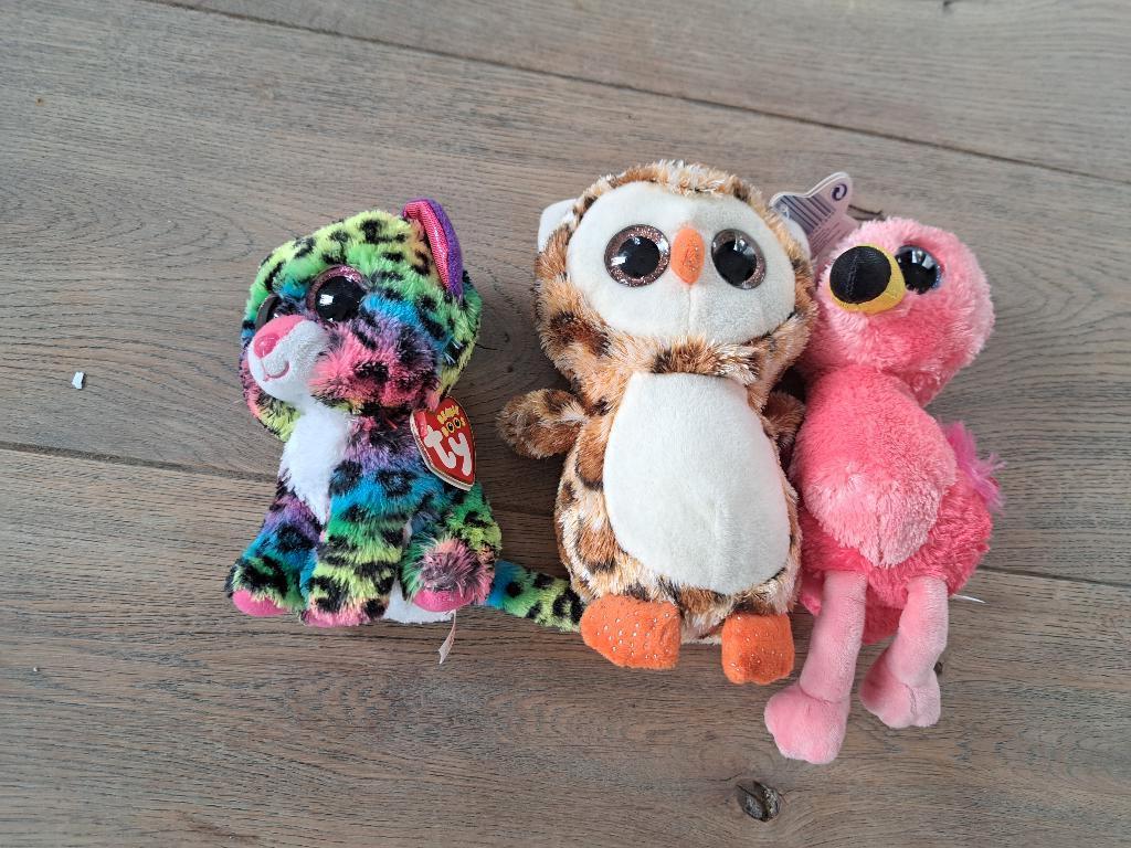 2 ty beanie boo knuffels 18cm, Ophalen of Verzenden, Zo goed als nieuw, Overige typen