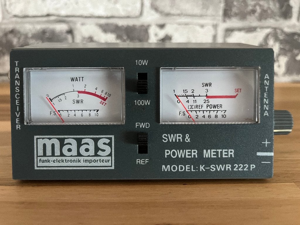 Maas K-SWR 222 P swr power meter CB 27 Mhz, Ophalen of Verzenden, Gebruikt, Zender
