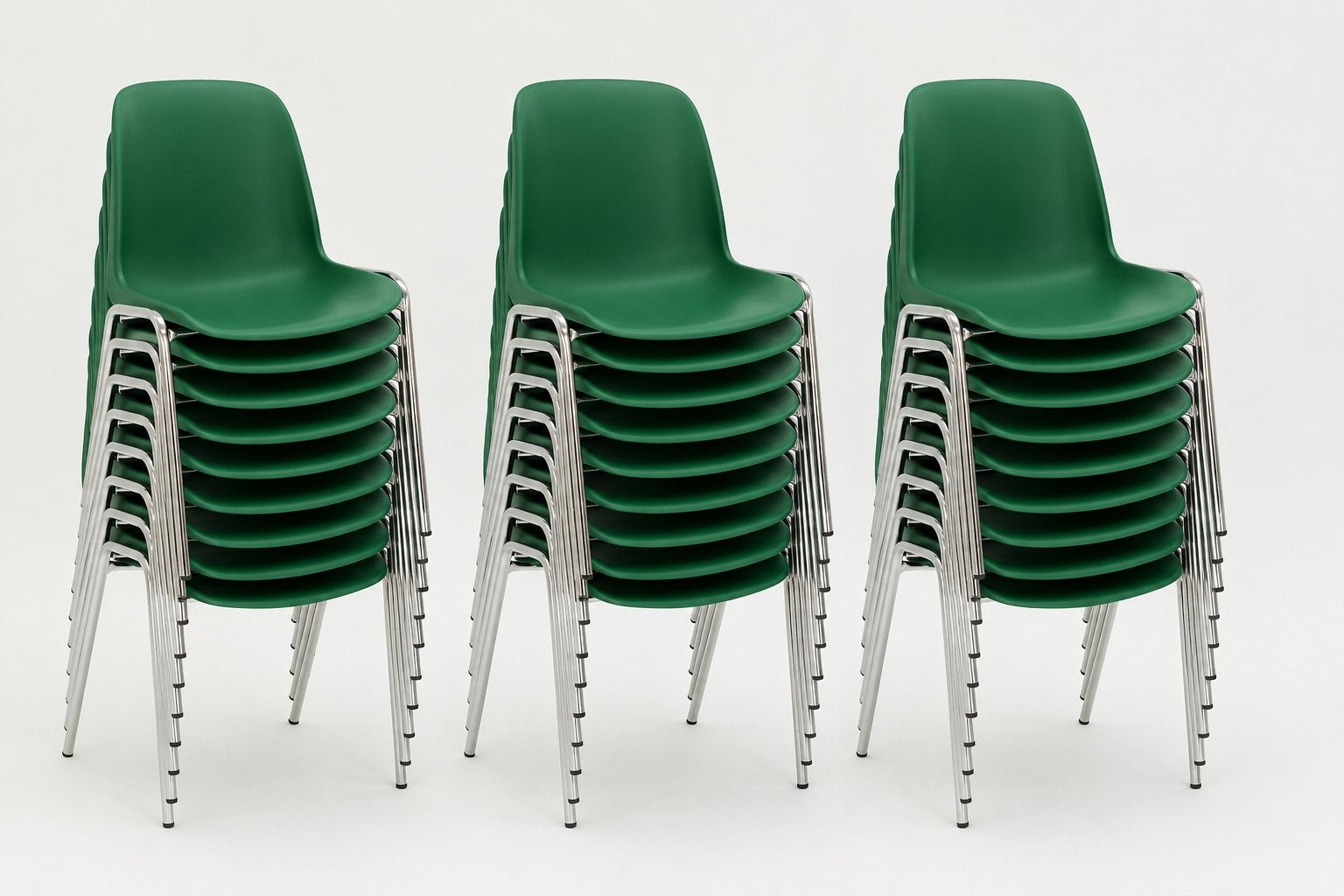 Nieuwe kantinestoelen groen stapelstoelen zaalstoelen, Ophalen, Nieuw, Metaal, Vijf, Zes of meer stoelen