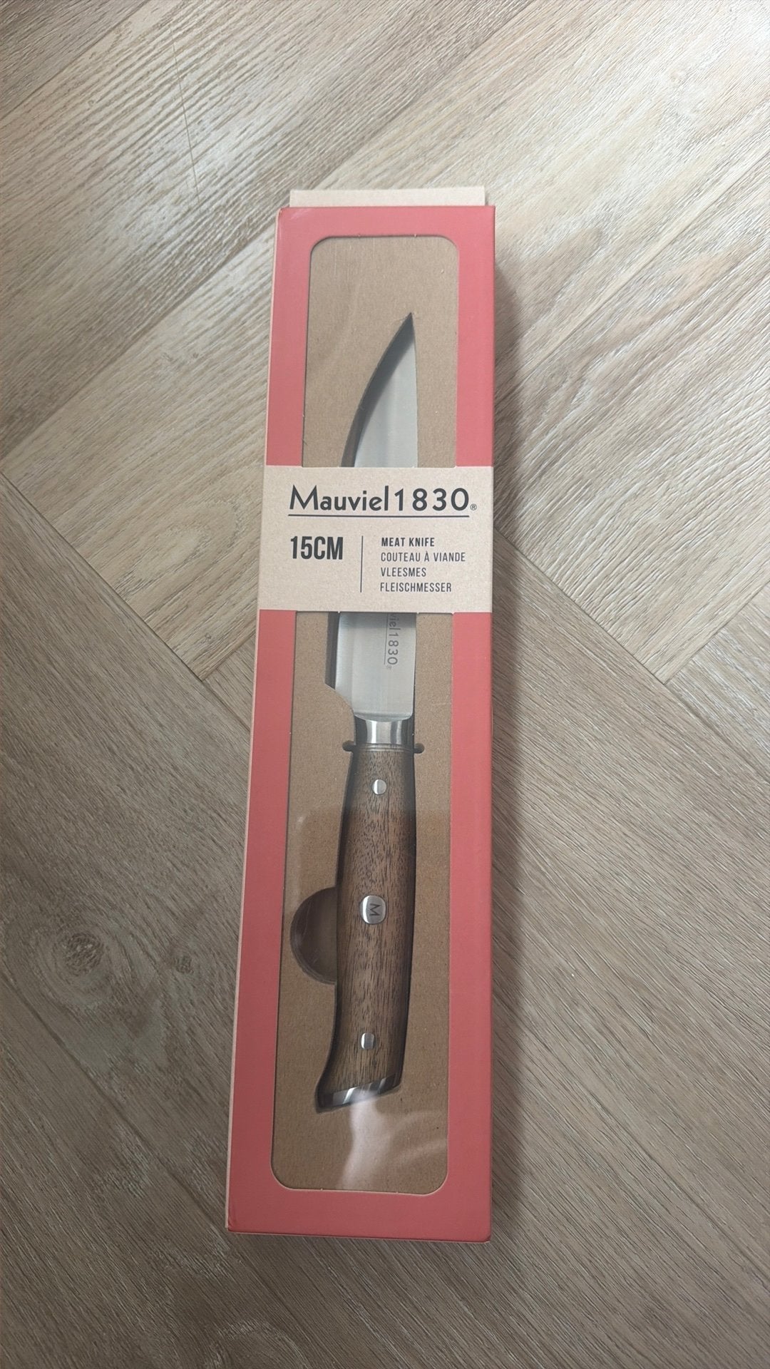 Mauviel 1830 Vleesmes 15cm - Nieuw in doos, Overige typen, Hout, Nieuw, Ophalen of Verzenden
