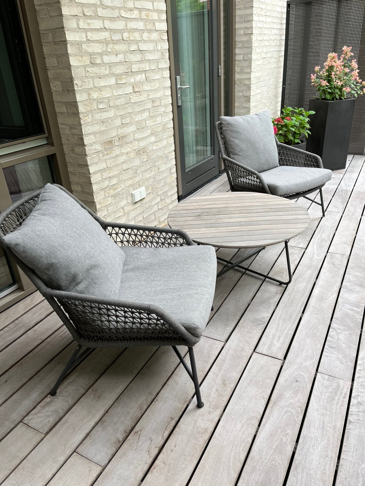 4 Seasons tuinset (4SO) low dining grijs, Ophalen, Zo goed als nieuw, Wicker