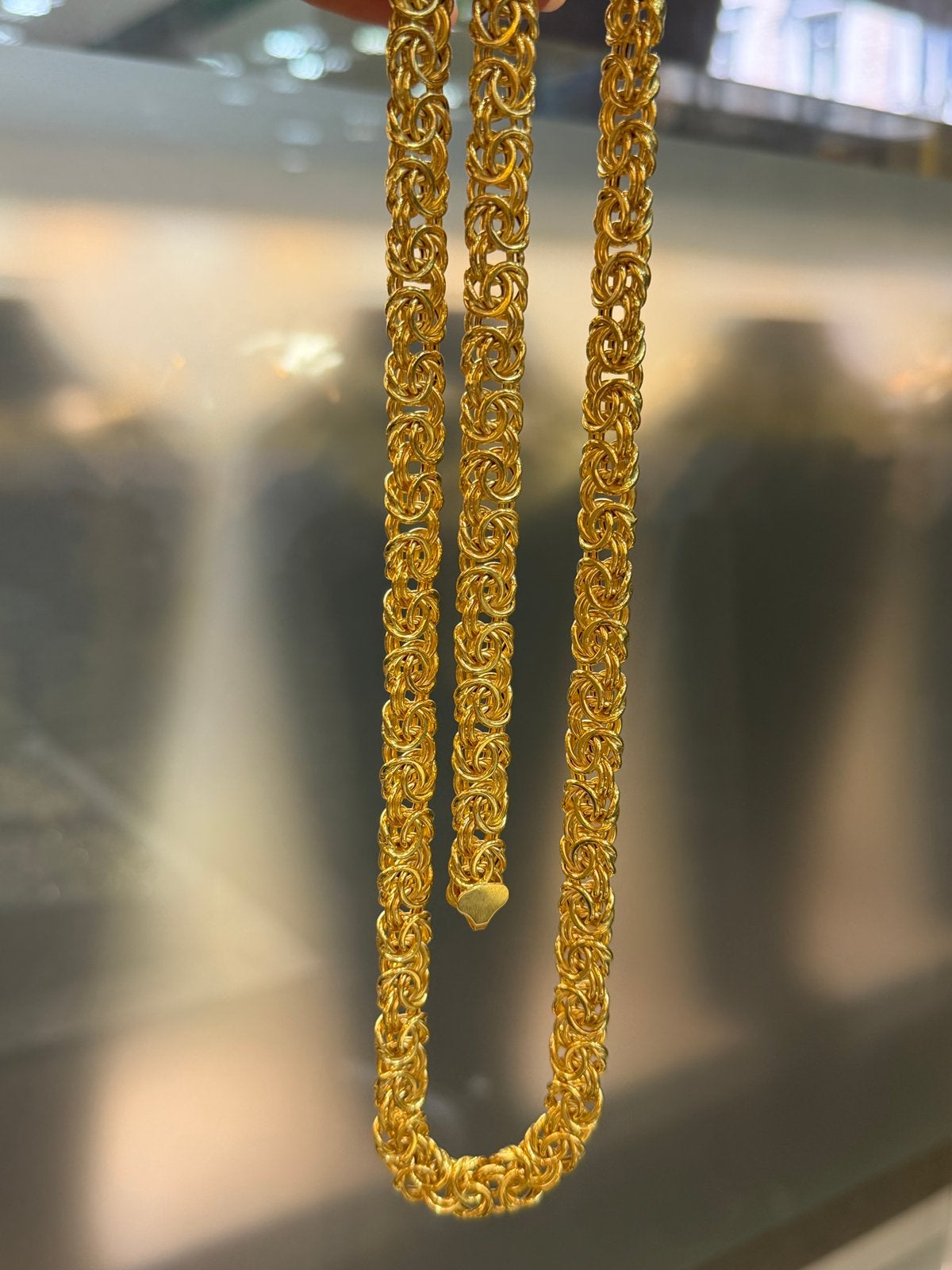 18KT Goud - 45.6 Gram - Ketting - Armband - PLATTE KONING, Ophalen, Nieuw, Goud
