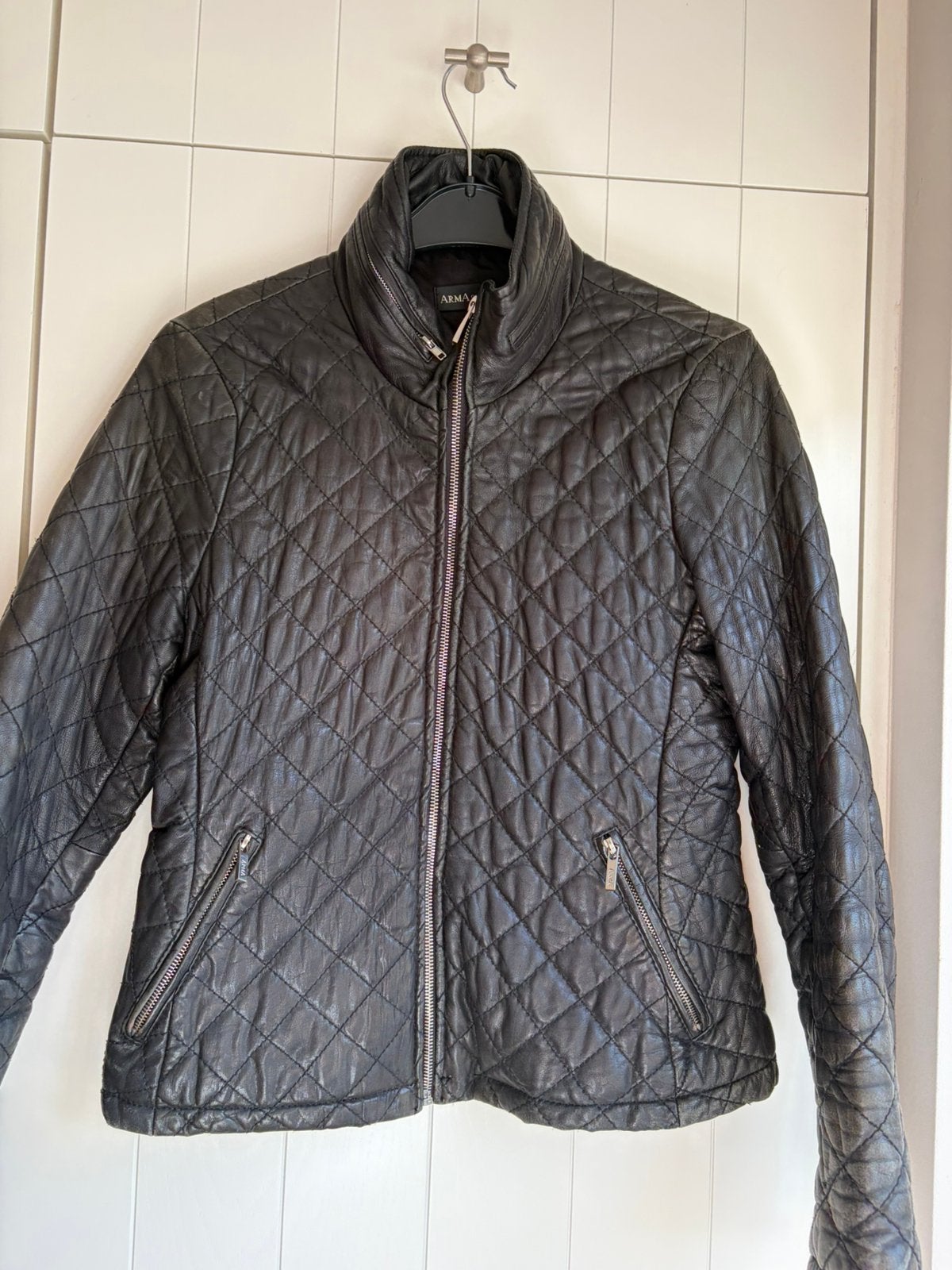 Leren jas zwart Arma mt 38, Ophalen of Verzenden, Zo goed als nieuw, Maat 38/40 (M), Zwart