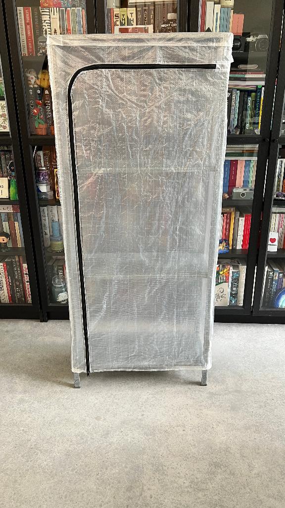 IKEA stellingkast HYLLIS + overtrek, Ophalen, Gebruikt, Metaal, Overige typen
