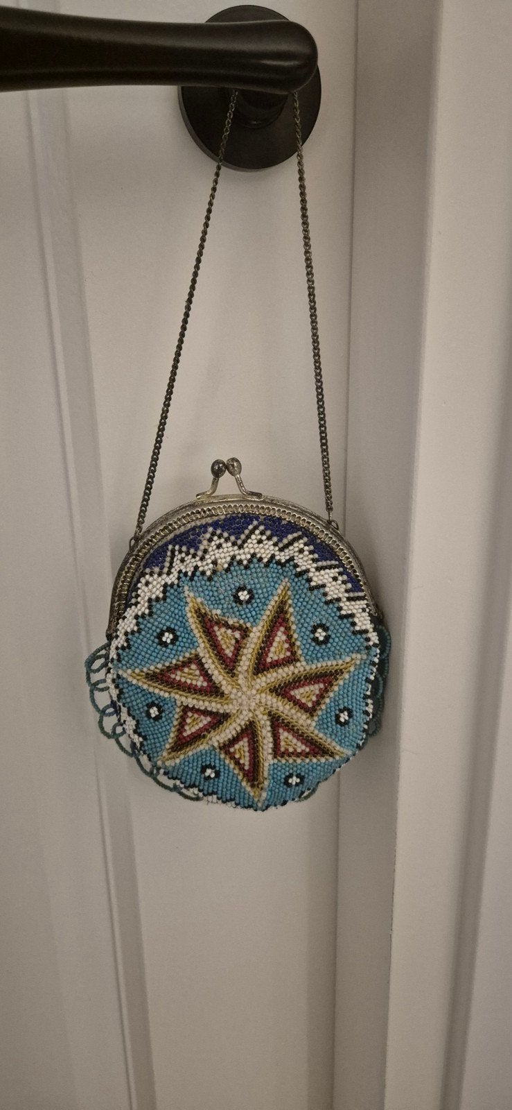 Vintage Kralentasje met Ster Motief, Antiek en Kunst, Ophalen of Verzenden