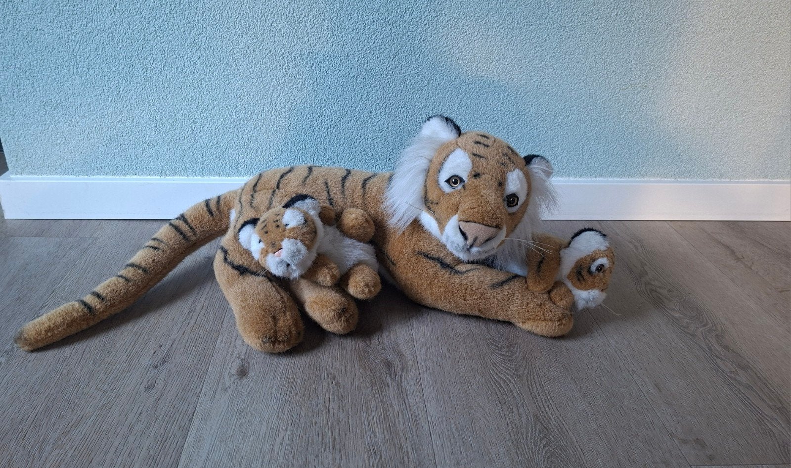Efteling fata Morgana Tijger met welp knuffel, Kinderen en Baby's, Ophalen of Verzenden, Zo goed als nieuw, Bruin, Tijger