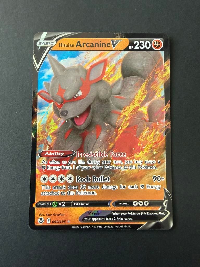 Silver Tempest 090/195 Hisuian Arcanine V, Ophalen of Verzenden, Nieuw, Losse kaart