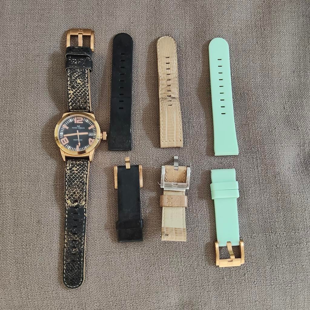 Marc Coblen horloge met verschillende bandjes, Ophalen of Verzenden