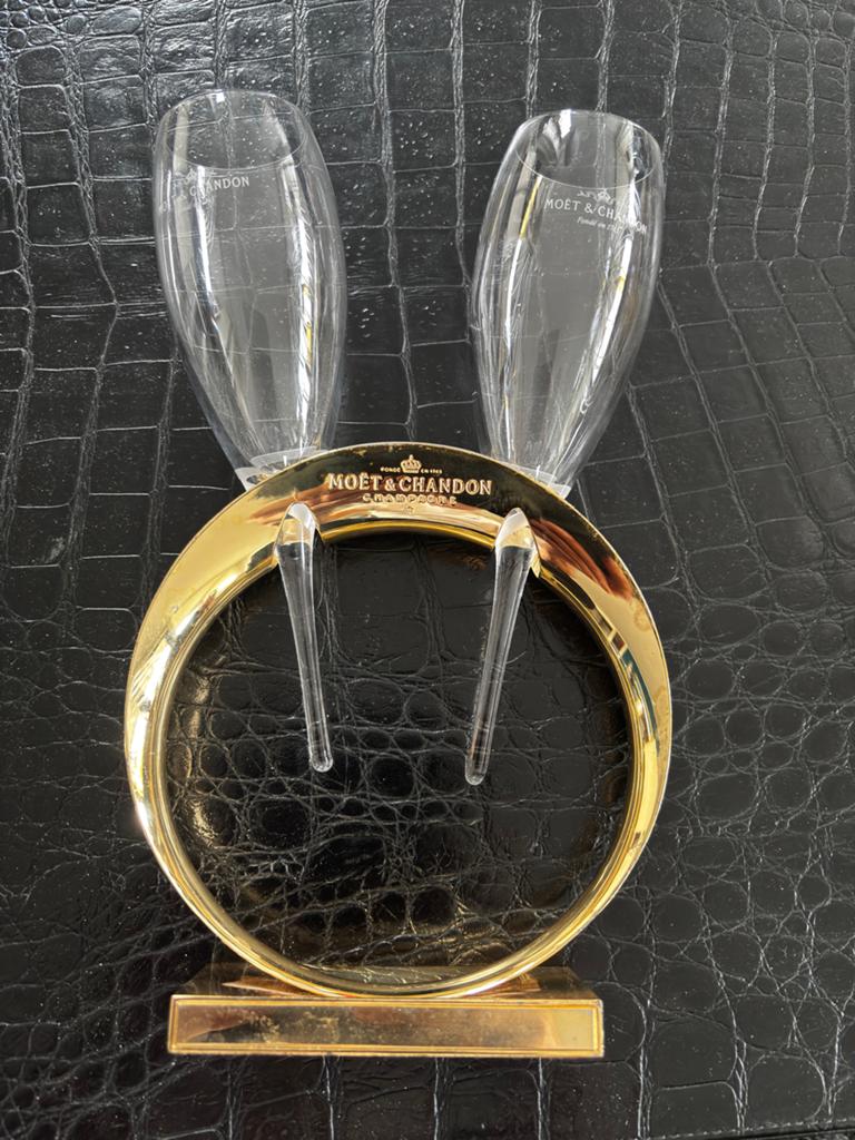 Moët & Chandon wedding ring met champagne flutes, Verzenden, Zo goed als nieuw, Overige typen