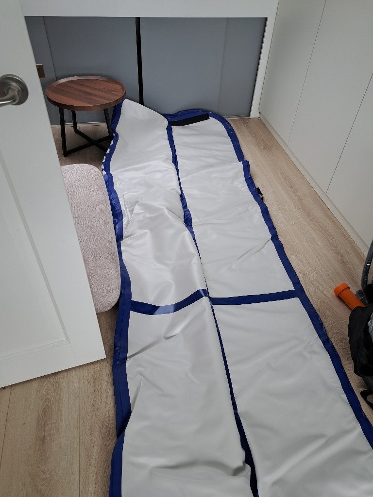 Opblaasbare turn/gymastiek mat, Sport en Fitness, Turnen, Maat 36 t/m 42, Ophalen, Zo goed als nieuw, Materiaal